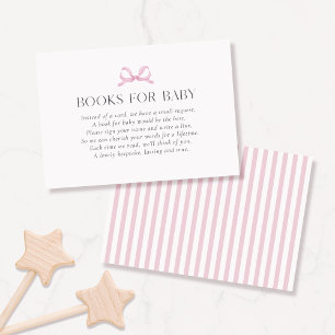 Cartão De Visita Placa de Arco "Livros para Bebê", de cor rosa pré-