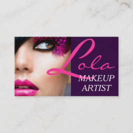 Cartão De Visita Placa de artista de maquiagem profissional