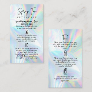 Cartão De Visita Placa de Aterrissagem do Spray Tan