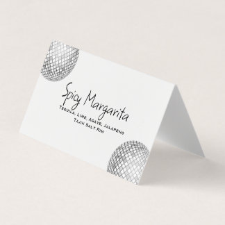 Cartão De Visita Placa de Bebida Endentada Personalizada