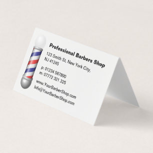 Cartão De Visita Placa de cabeleireiro masculino simples branco car