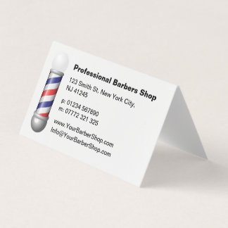 Cartão De Visita Placa de cabeleireiro masculino simples branco car