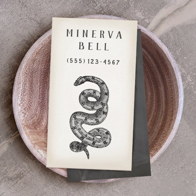 Cartão De Visita Placa de Chamada de Réptil cobra (Criador carregado)