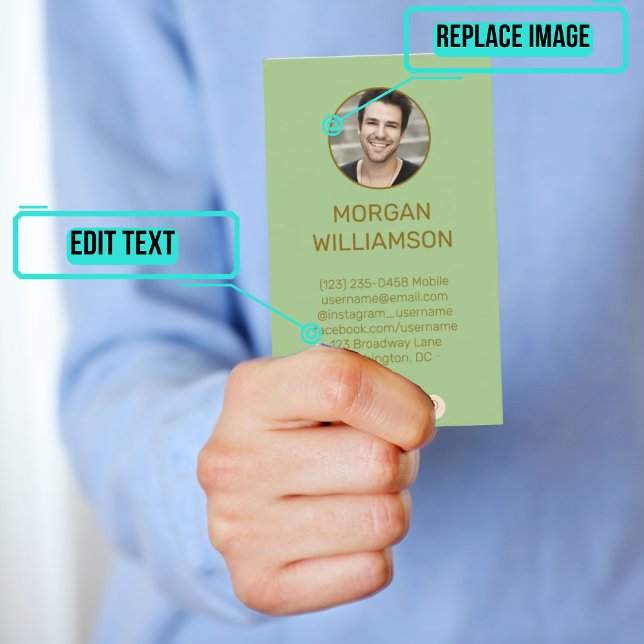 Cartão De Visita Placa de chamada pessoal para Casais (This design has photos of each partner on opposite sides of the card. )