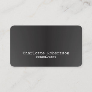 Cartão De Visita Placa de Cinzas Metálicas em Creative Modern Consu
