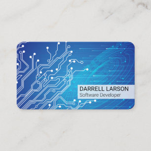 Cartão De Visita Placa de Circuito   Tecnologia de IA   Engenheiro