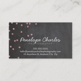 Cartão De Visita Placa de contexto de configuração de luz rosa para