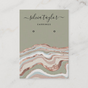Cartão De Visita Placa de exibição Agate Moderno Earring