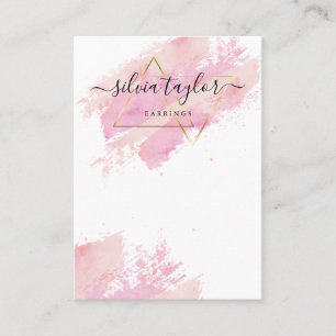 Cartão De Visita Placa de exibição Calliografia Earring Necklace