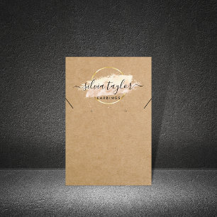 Cartão De Visita Placa de exibição Calliografia Earring Necklace