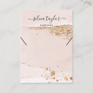 Cartão De Visita placa de exibição Colar Colar de Orelha cor-de-ros