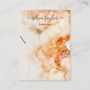 Cartão De Visita placa de exibição Colar Colar de Orelha cor-de-ros