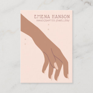 Cartão De Visita Placa de exibição da Mão do Bracelete Elegante