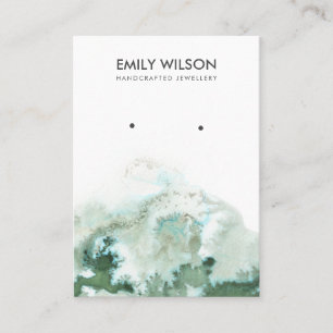 Cartão De Visita Placa de exibição de Agate Agate Emerald Green S