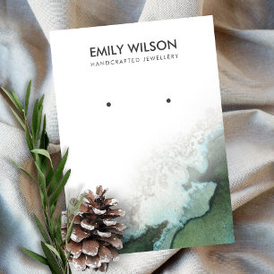 Cartão De Visita Placa de exibição de Agate Agate Emerald Green S