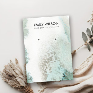 Cartão De Visita Placa de exibição de Agate Agate Emerald Green S