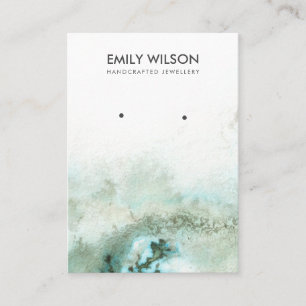 Cartão De Visita Placa de exibição de Agate Agate Emerald Green S