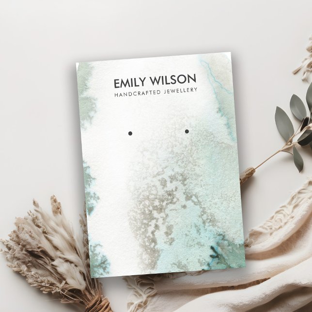 Cartão De Visita Placa de exibição de Agate Agate Emerald Green Sil (Criador carregado)