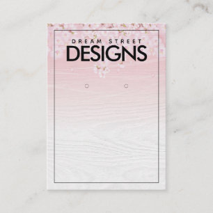 Cartão De Visita Placa de Exibição de Arrasto de Madeira de Flor 