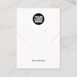 Cartão De Visita Placa de exibição de bordos brancos de logotipo si
