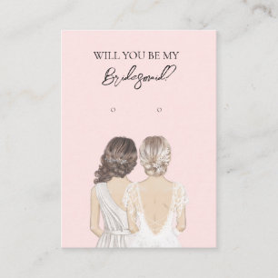Cartão De Visita Placa de Exibição de Bridesmaid de Noite de Casame