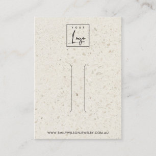 CARTÃO DE VISITA PLACA DE EXIBIÇÃO DE CADEIA DE CABELO DE TERRAZZ