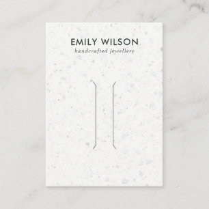 CARTÃO DE VISITA PLACA DE EXIBIÇÃO DE CINZAS BRANCAS RUSTICAS TER