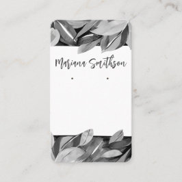 Cartão De Visita Placa de Exibição de Cinzas de Folhagem Elegante d