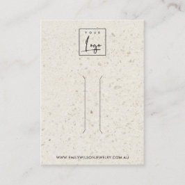 CARTÃO DE VISITA PLACA DE EXIBIÇÃO DE CLIP DE CABELO BRANCO DE TERR