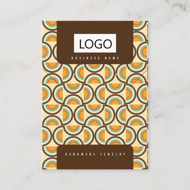 Cartão De Visita Placa de Exibição de Colar de Alças de Jogo Retro (Frente)