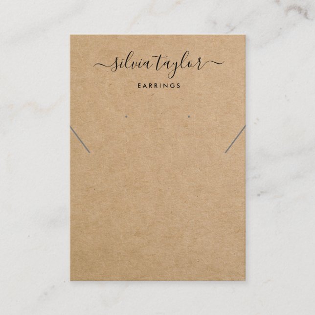 Cartão De Visita Placa de exibição de Colar de artesanato Simples (Frente)