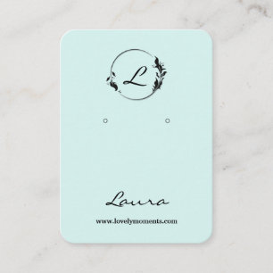 Cartão De Visita Placa de exibição de cor azul e preto moderno