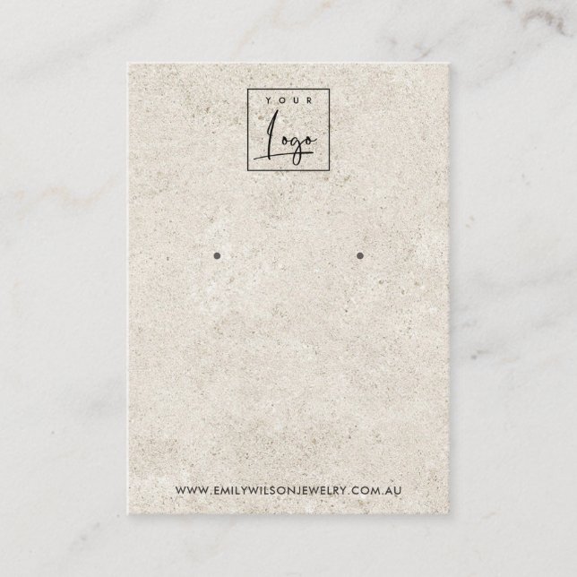 CARTÃO DE VISITA PLACA DE EXIBIÇÃO DE EXIBIÇÃO BRANCA DE STUCCO STU (Frente)