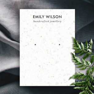 CARTÃO DE VISITA PLACA DE EXIBIÇÃO DE EXIBIÇÃO DE CINZAS BRANCA