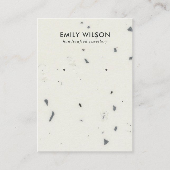 CARTÃO DE VISITA PLACA DE EXIBIÇÃO DE EXIBIÇÃO DE CINZAS BRANCAS CH (Frente)