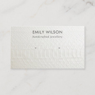 CARTÃO DE VISITA PLACA DE EXIBIÇÃO DE EXIBIÇÃO DE COURO BRANCO