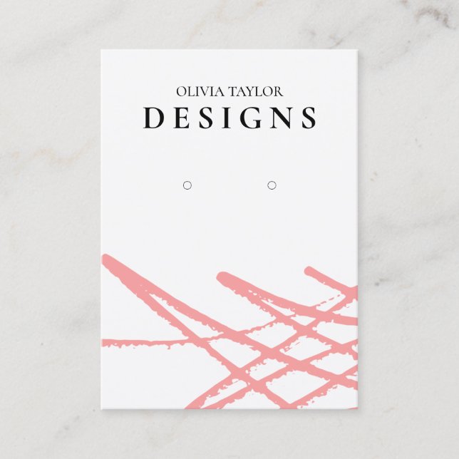 Cartão De Visita Placa de Exibição de Gravação de Aquarela Abstrato (Frente)