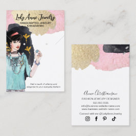 Cartão De Visita Placa de Exibição de Gravação de Joias de Atenção