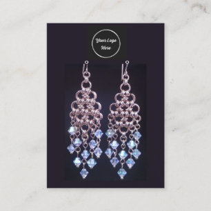 Cartão De Visita Placa de exibição de gravação do logotipo preto