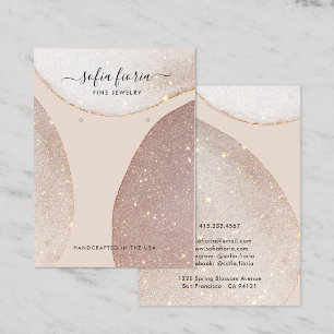 Cartão De Visita Placa de Exibição de Joalharia Artista Glitter