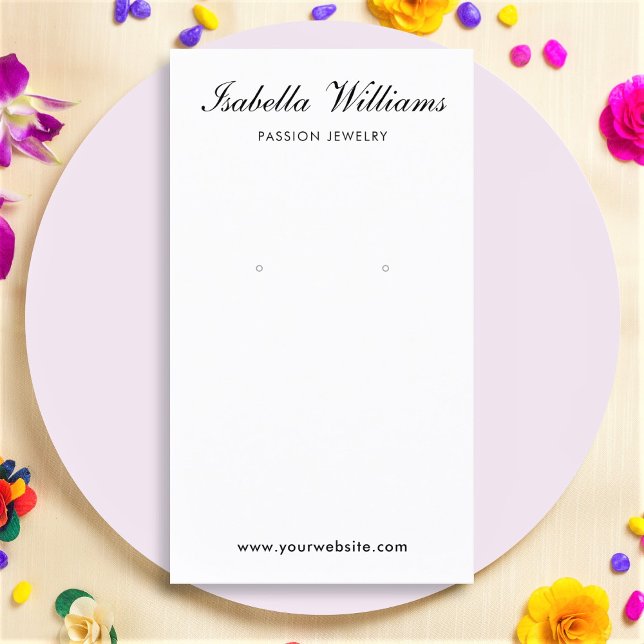 Cartão De Visita Placa de Exibição de Leitura de Script Branco Pret (Criador carregado)