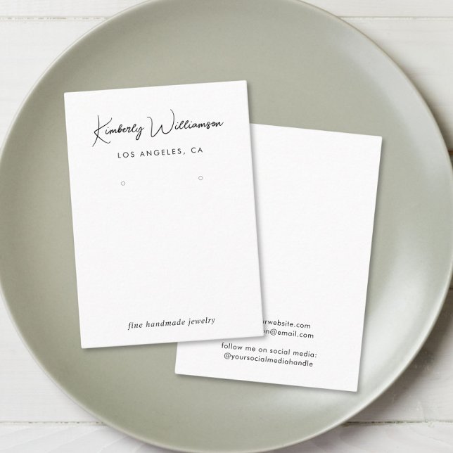 Cartão De Visita Placa de Exibição de Leitura de Script Chic (Empower your name in our signature script as your logo and brand identity)