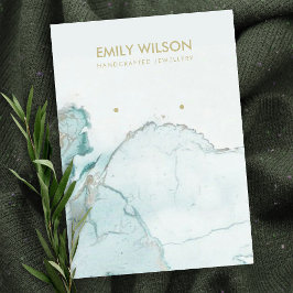 CARTÃO DE VISITA PLACA DE EXIBIÇÃO DE MARCAS AGÁTICAS DOURADAS AZUI