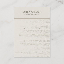 CARTÃO DE VISITA PLACA DE EXIBIÇÃO DE OCULTO BRANCO SUBTLE DOTS 2 S