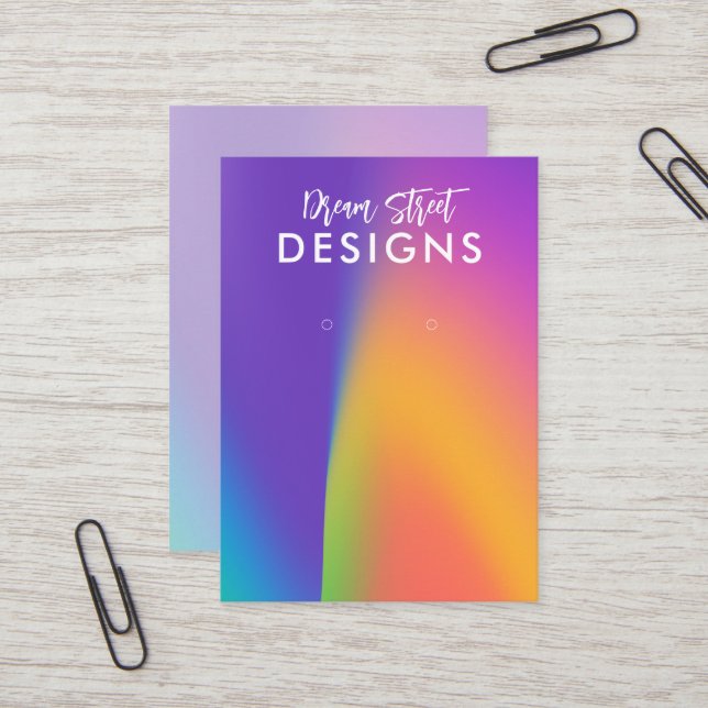 Cartão De Visita Placa de exibição de orelha púrpura (Frente/Verso In Situ)