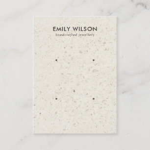 CARTÃO DE VISITA PLACA DE EXIBIÇÃO DE OUVIDO BRANCO TERRAZZO 2 ES