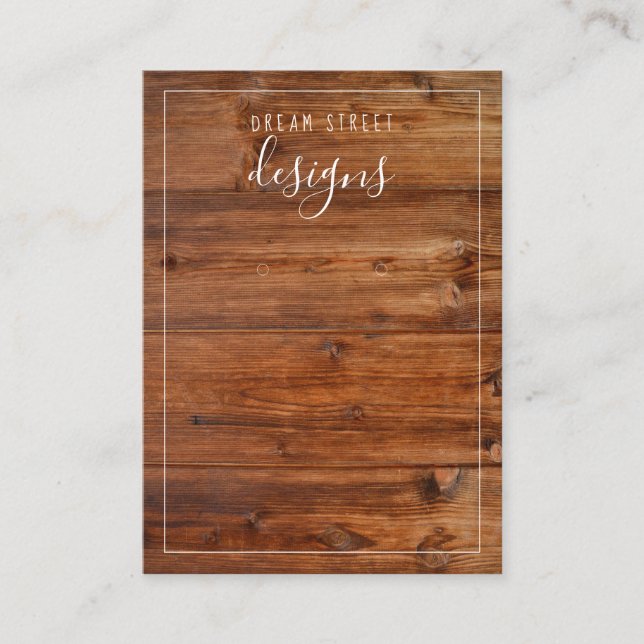 Cartão De Visita Placa de exibição de ressonância em madeira (Frente)