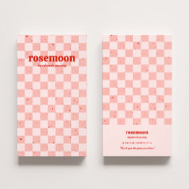 Cartão De Visita Placa de exibição de retrorreflector vermelho-rosa