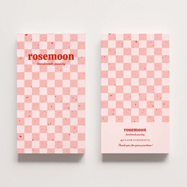 Cartão De Visita Placa de exibição de retrorreflector vermelho-rosa (Criador carregado)