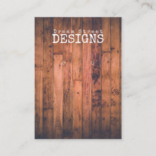 Cartão De Visita Placa de Exibição de Vintage Rustic Wood Vintage E